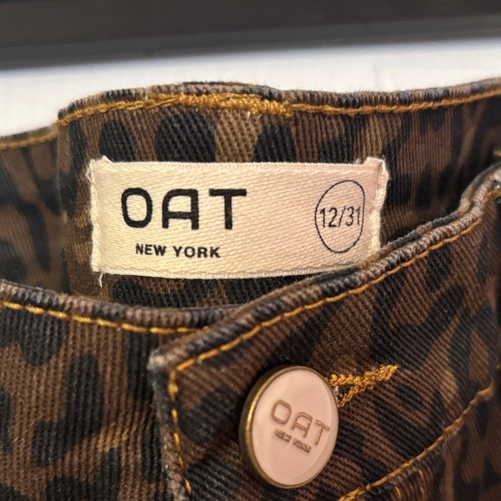 Oat New York Leopard Print Jeans - Brown and Black - Picture 2 of 2